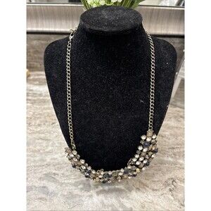 Material Girl necklace cobalt blue Rhinestones